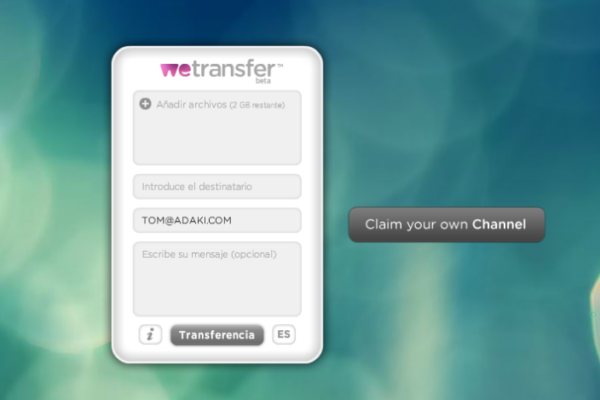 WeTransfer, transferencia de archivos gratuita